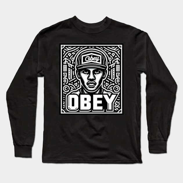 Obey Long Sleeve T-Shirt by ArtFactoryAI